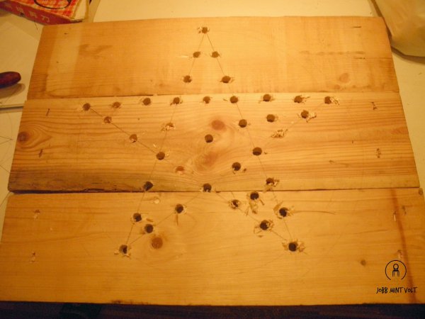 csillag lukak kifúrva