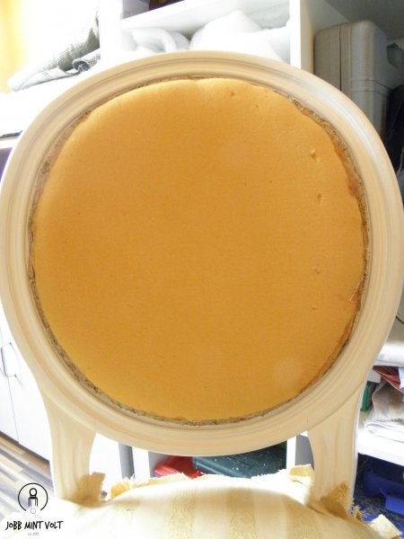 szürke fehér szék támla bevonása