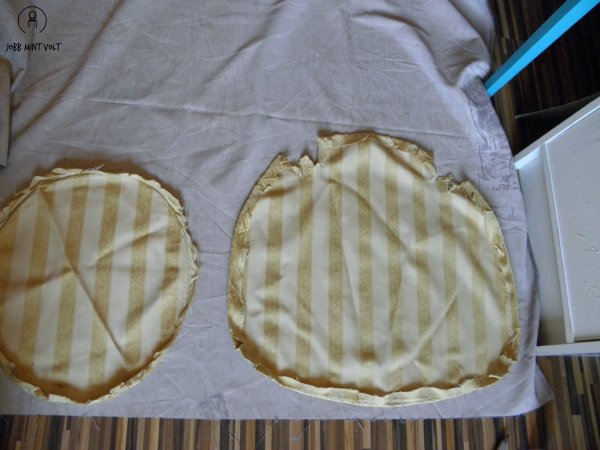 szürke fehér szék támla és ülőrész szabása