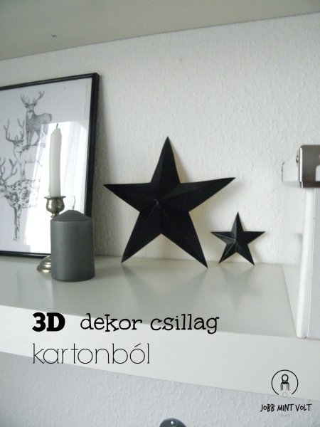 3d dekor csillag kartonból