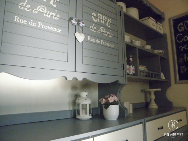 szürke festett tálaló