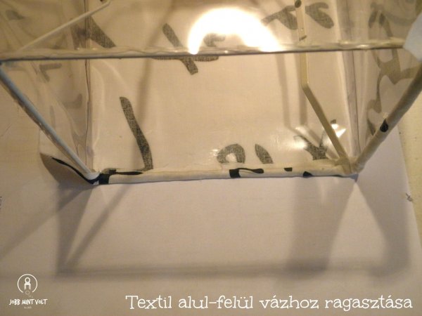 lámpabúra sk anyag aljának felragasztása