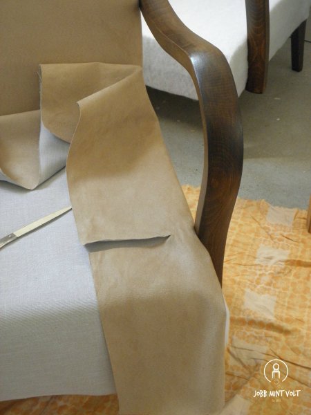 rumba fotel ülés anyag bevágás karfánál