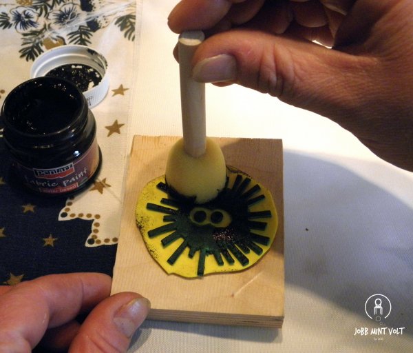 textilnyomdázás festék felvitele