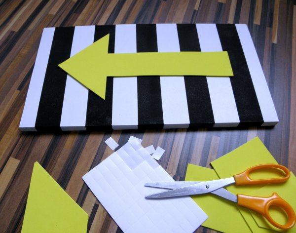 csíkos tábla kész