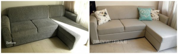 kanapé before after